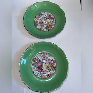 Rare 1920s saucers by Royal Albert crown china set of 2